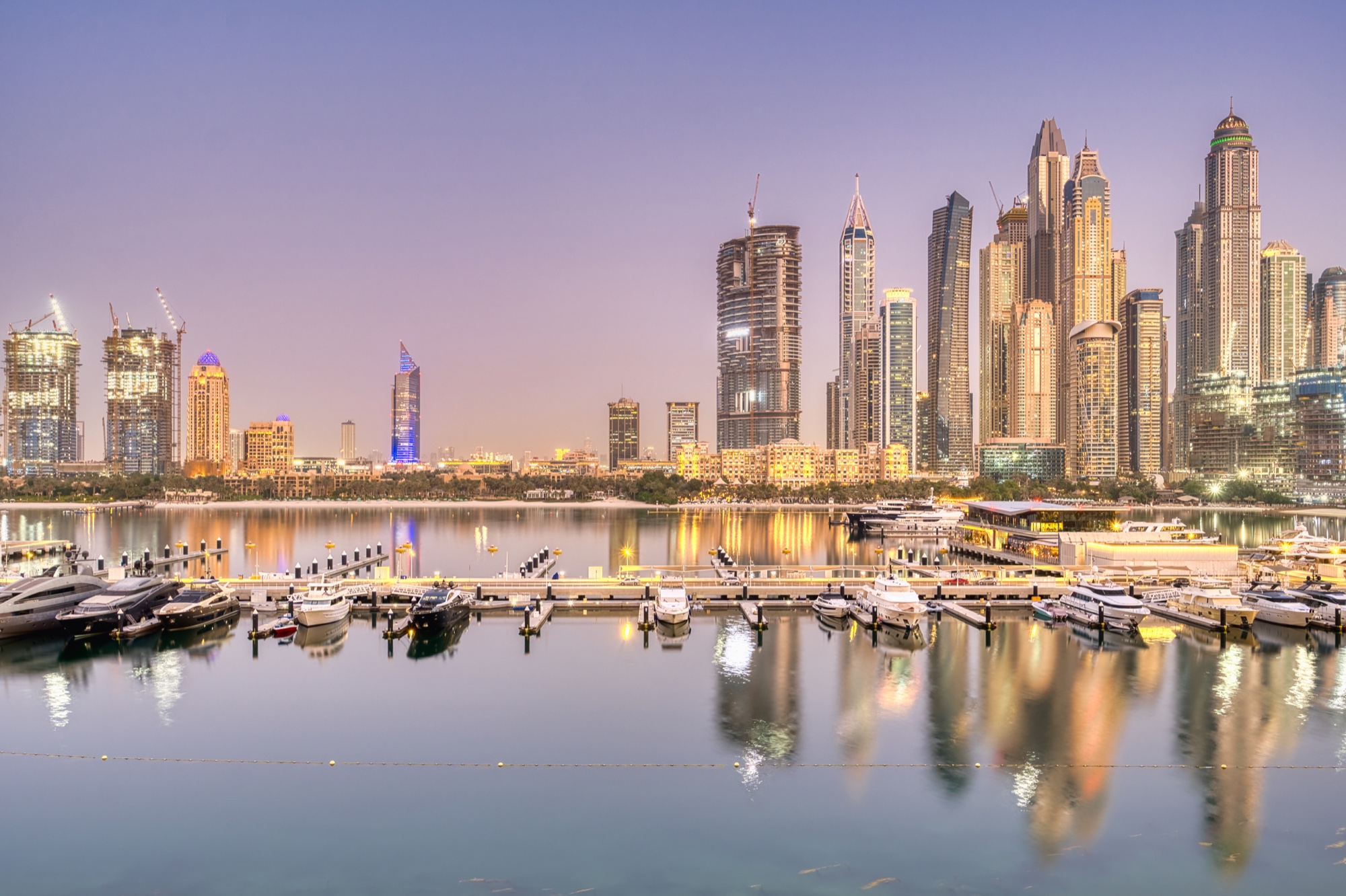Dubai Marina view from the Beachfront project